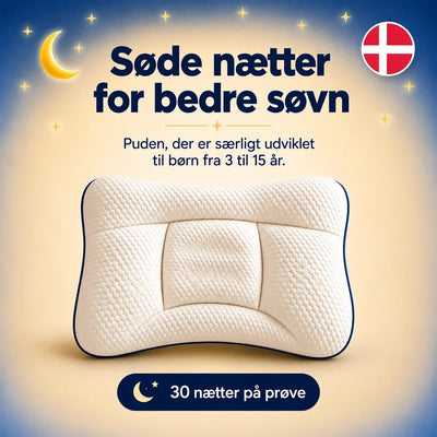 Ergonomisk børnehovedpude til børn fra 3 til 15 år