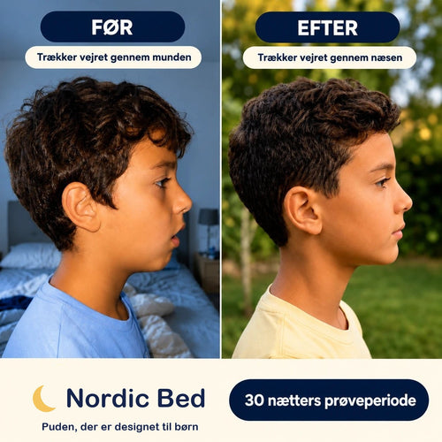 En ergonomisk hovedpude til børns hoved og nakke